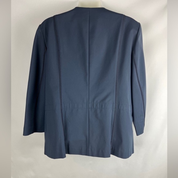 Lafayette 148 Dayle Double Breasted Snap Closure 3/4 Sleeve Tie Waist Jacket 8 - Picture 9 of 16